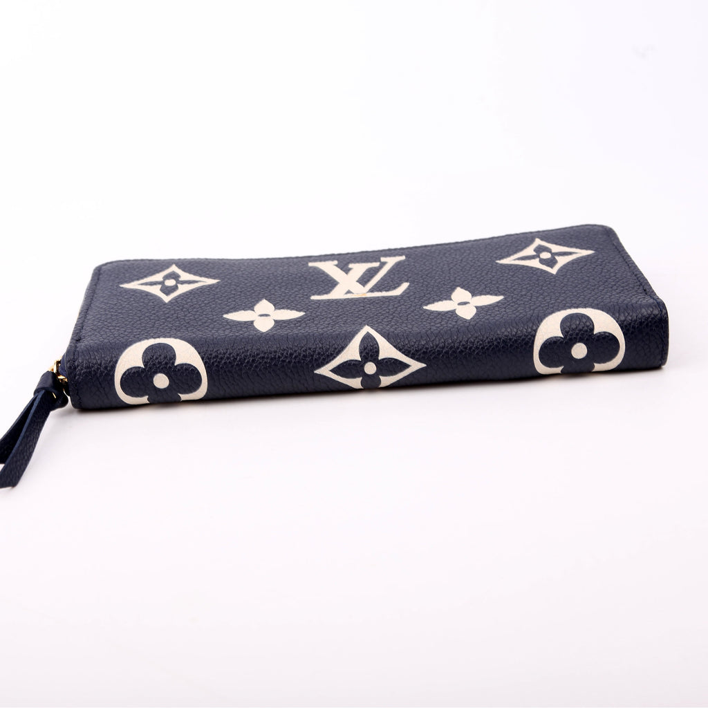 Clemence Wallet Bicolor Empreinte Navy