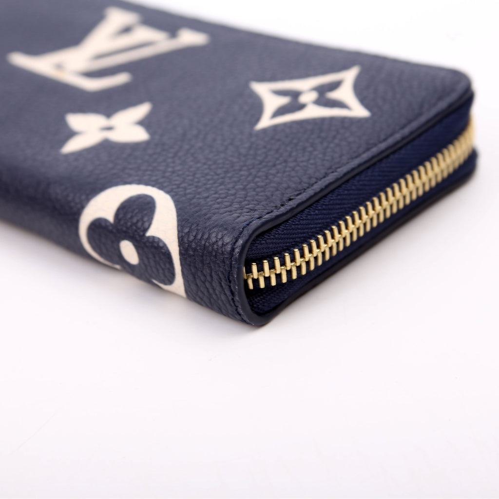 Clemence Wallet Bicolor Empreinte Navy