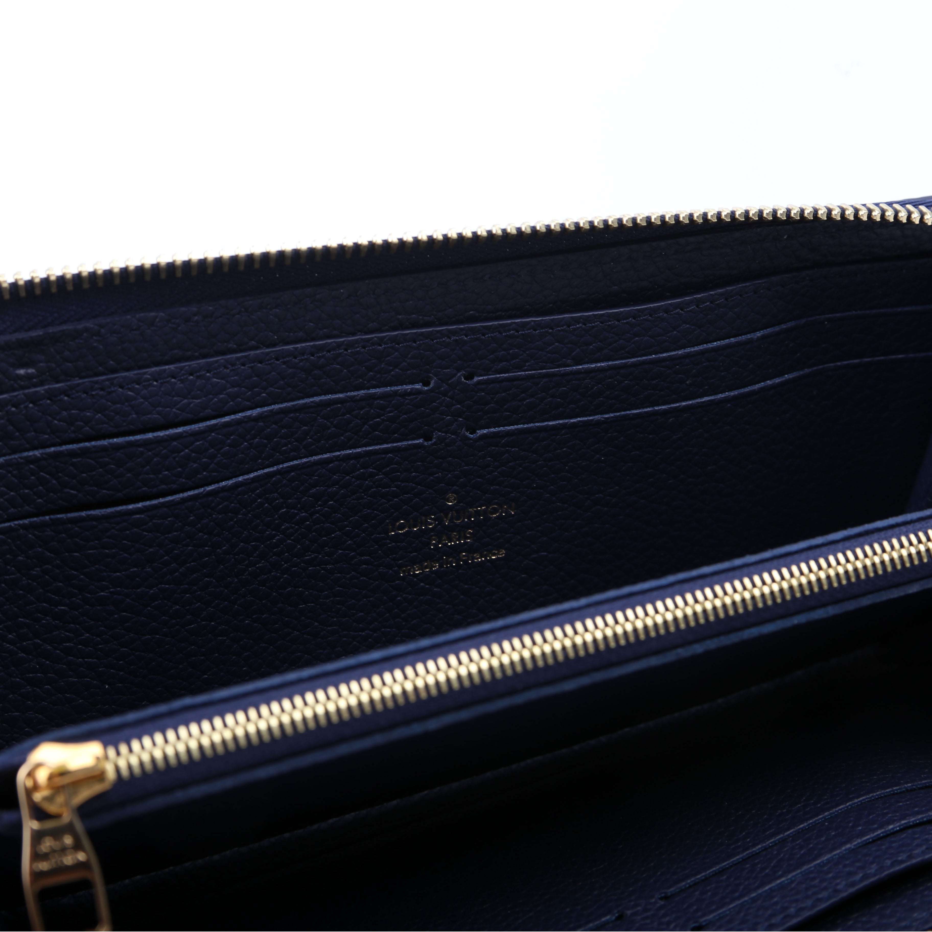 Clemence Wallet Bicolor Empreinte Navy