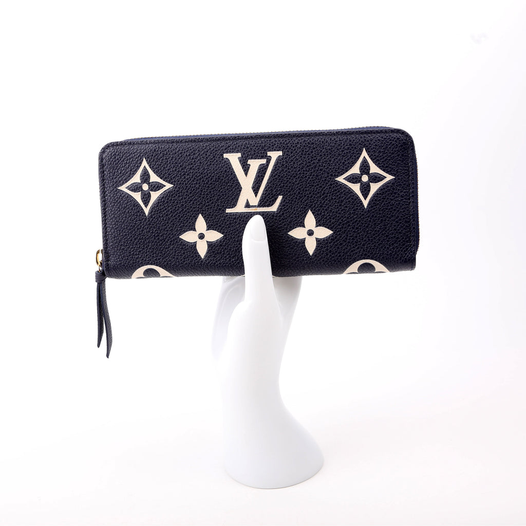 Clemence Wallet Bicolor Empreinte Navy