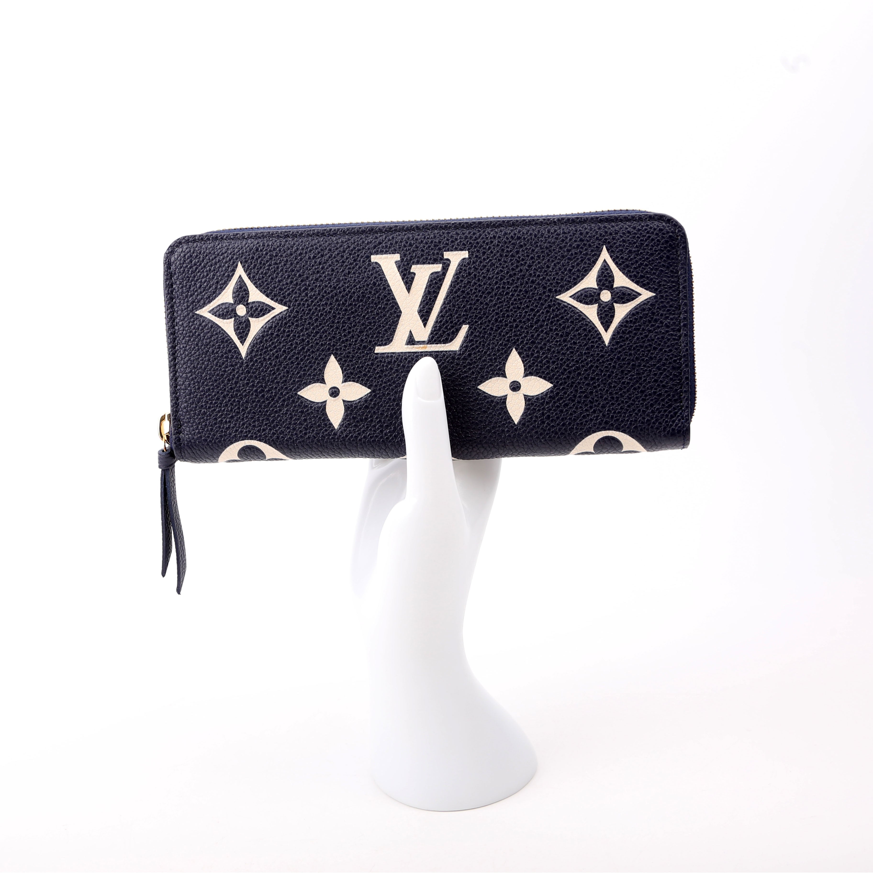 Clemence Wallet Bicolor Empreinte Navy