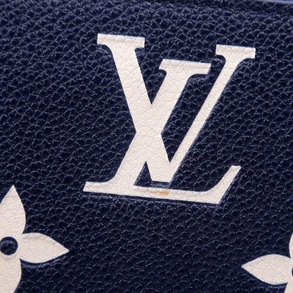 Clemence Wallet Bicolor Empreinte Navy