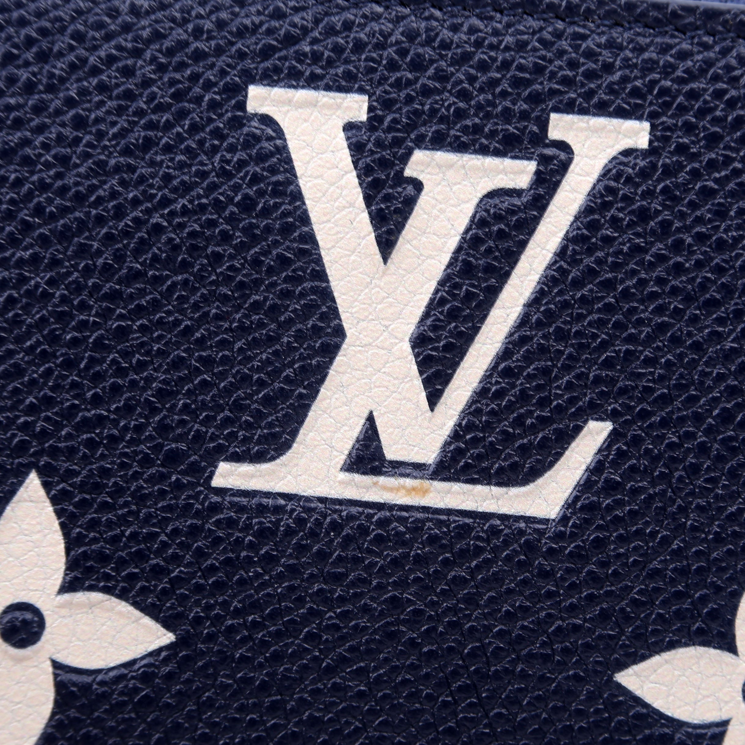 Clemence Wallet Bicolor Empreinte Navy