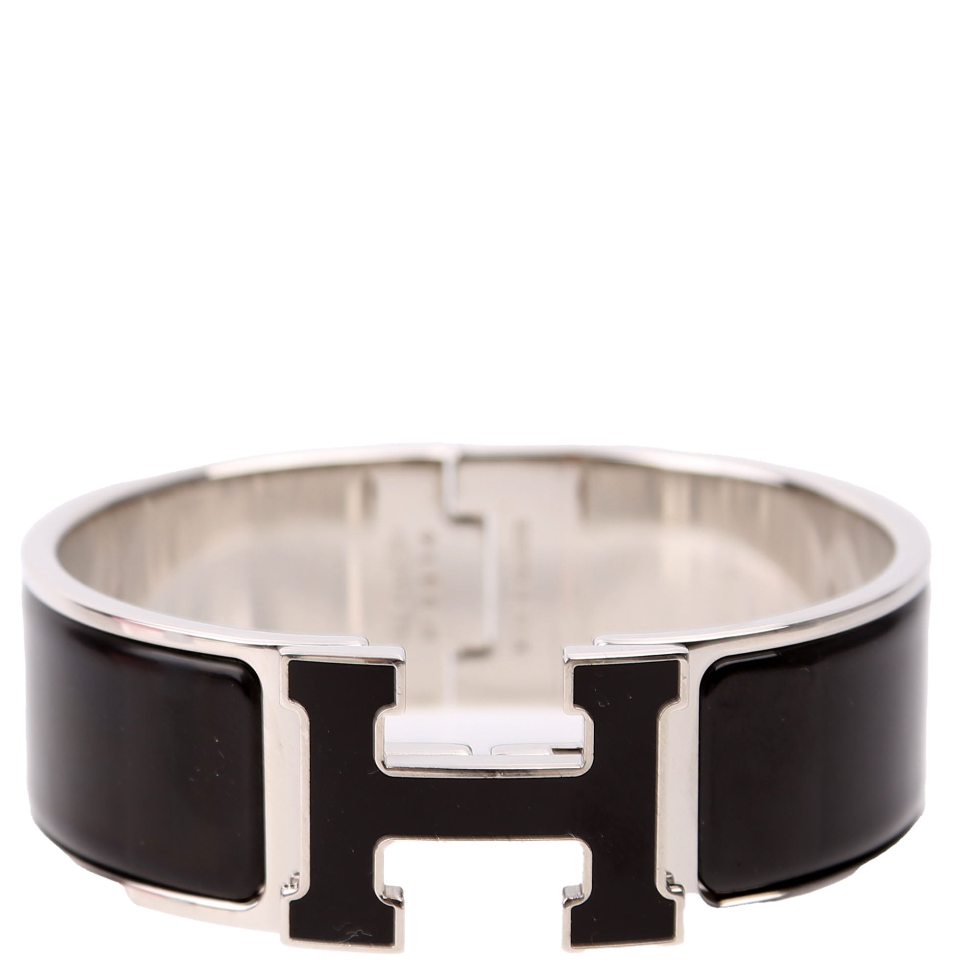 Clic Clac Wide GM Bracelet Silver/Black