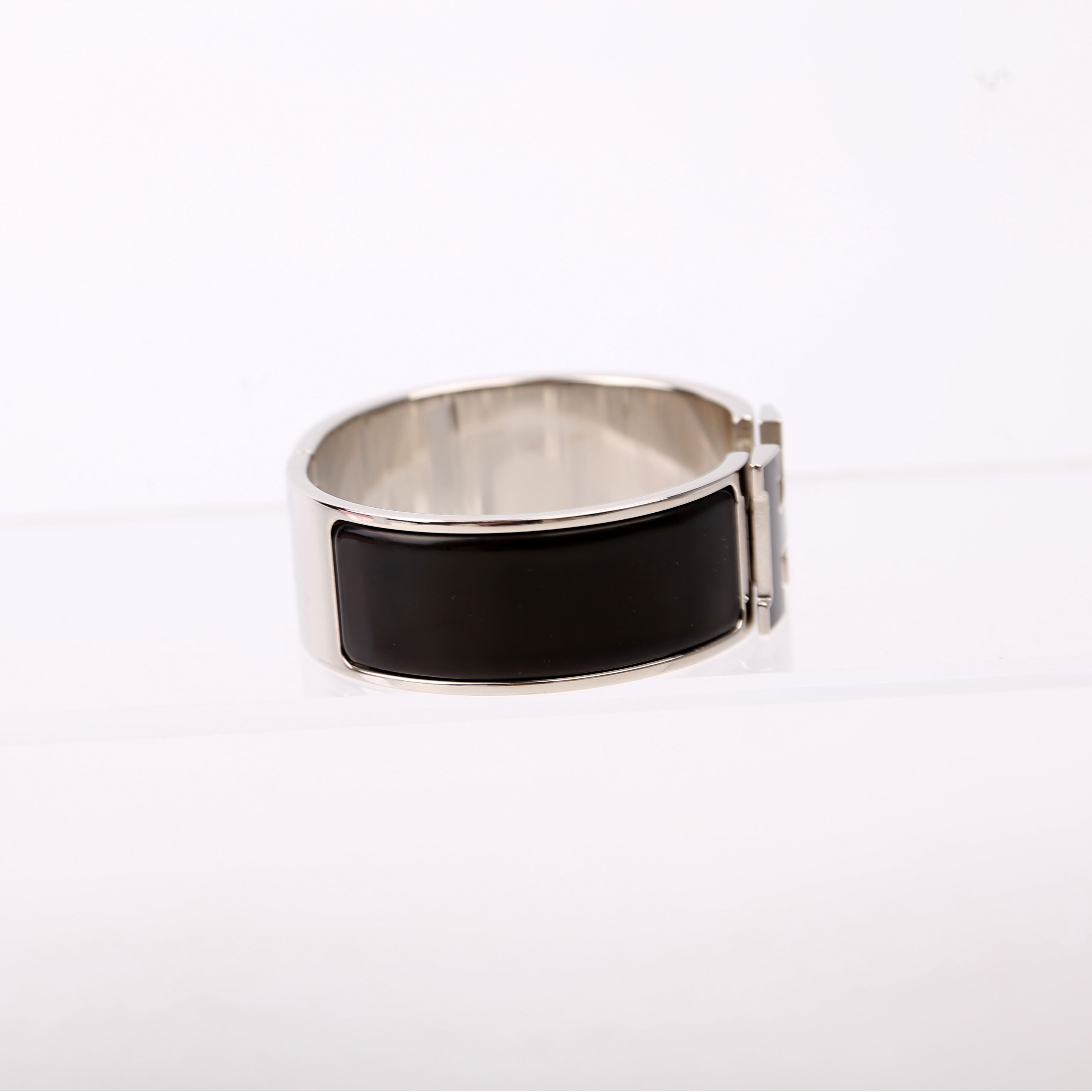 Clic Clac Wide GM Bracelet Silver/Black