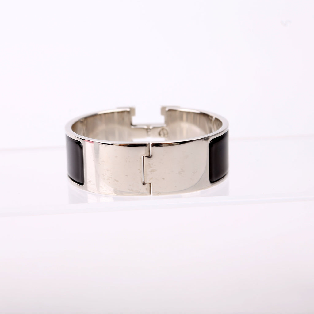 Clic Clac Wide GM Bracelet Silver/Black