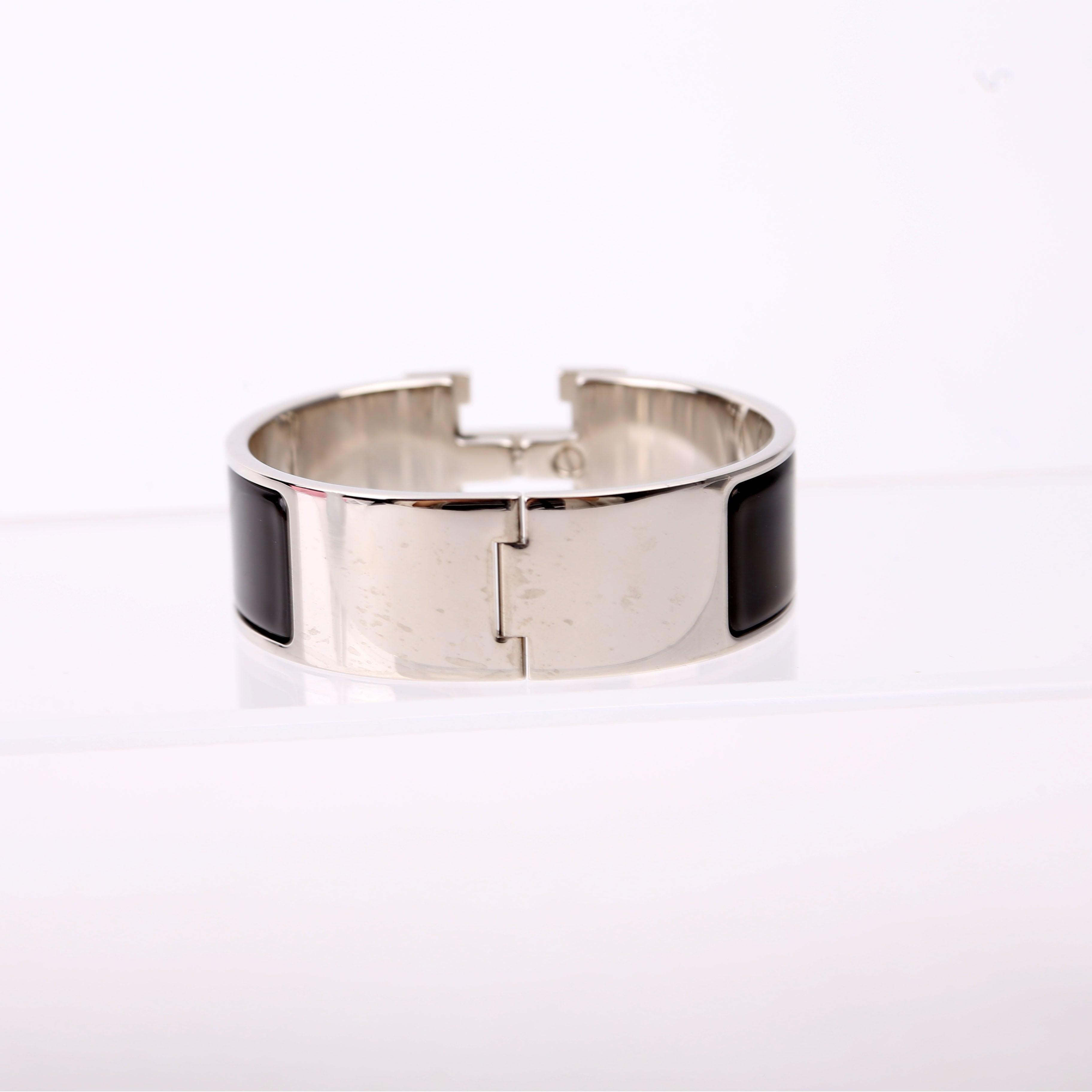 Clic Clac Wide GM Bracelet Silver/Black