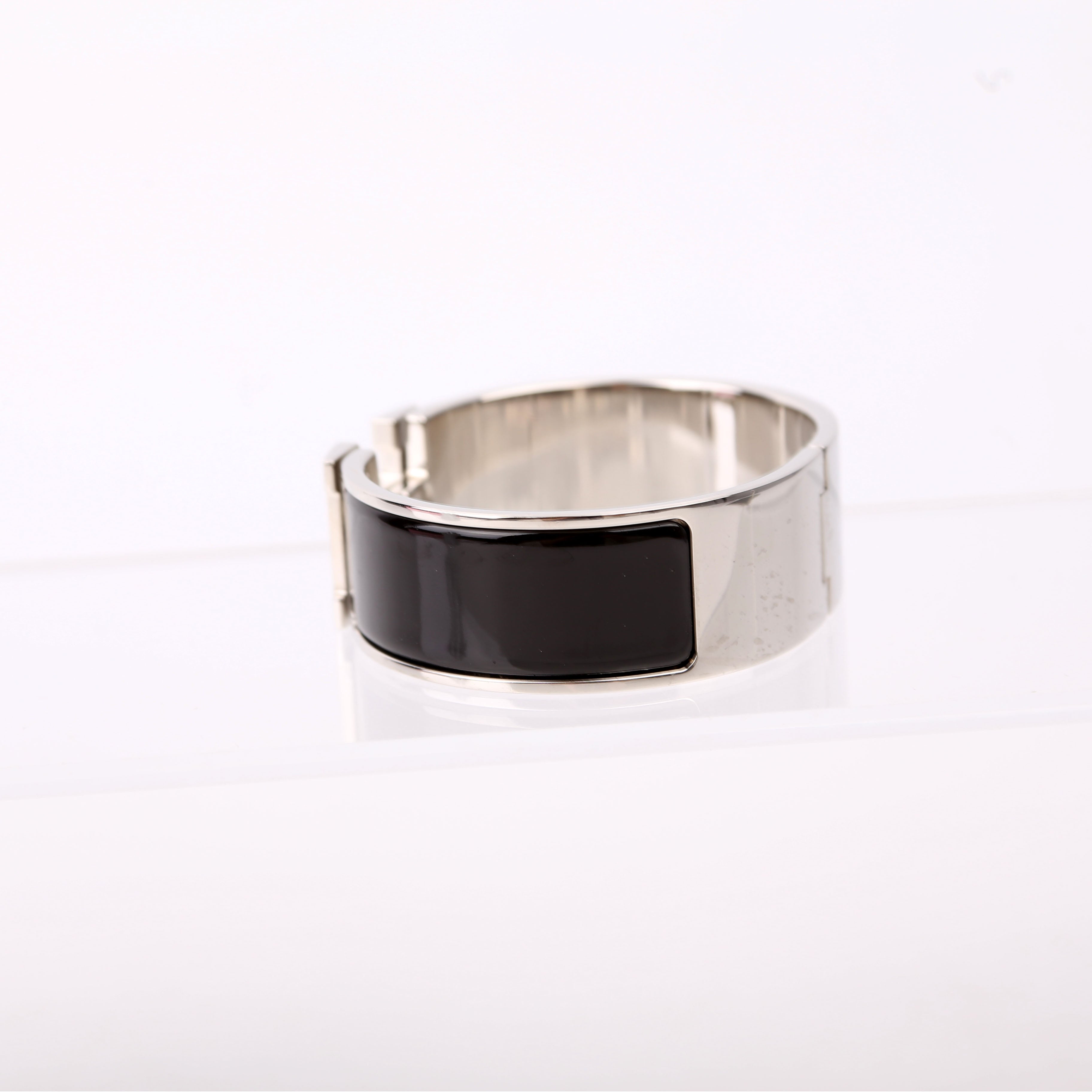 Clic Clac Wide GM Bracelet Silver/Black