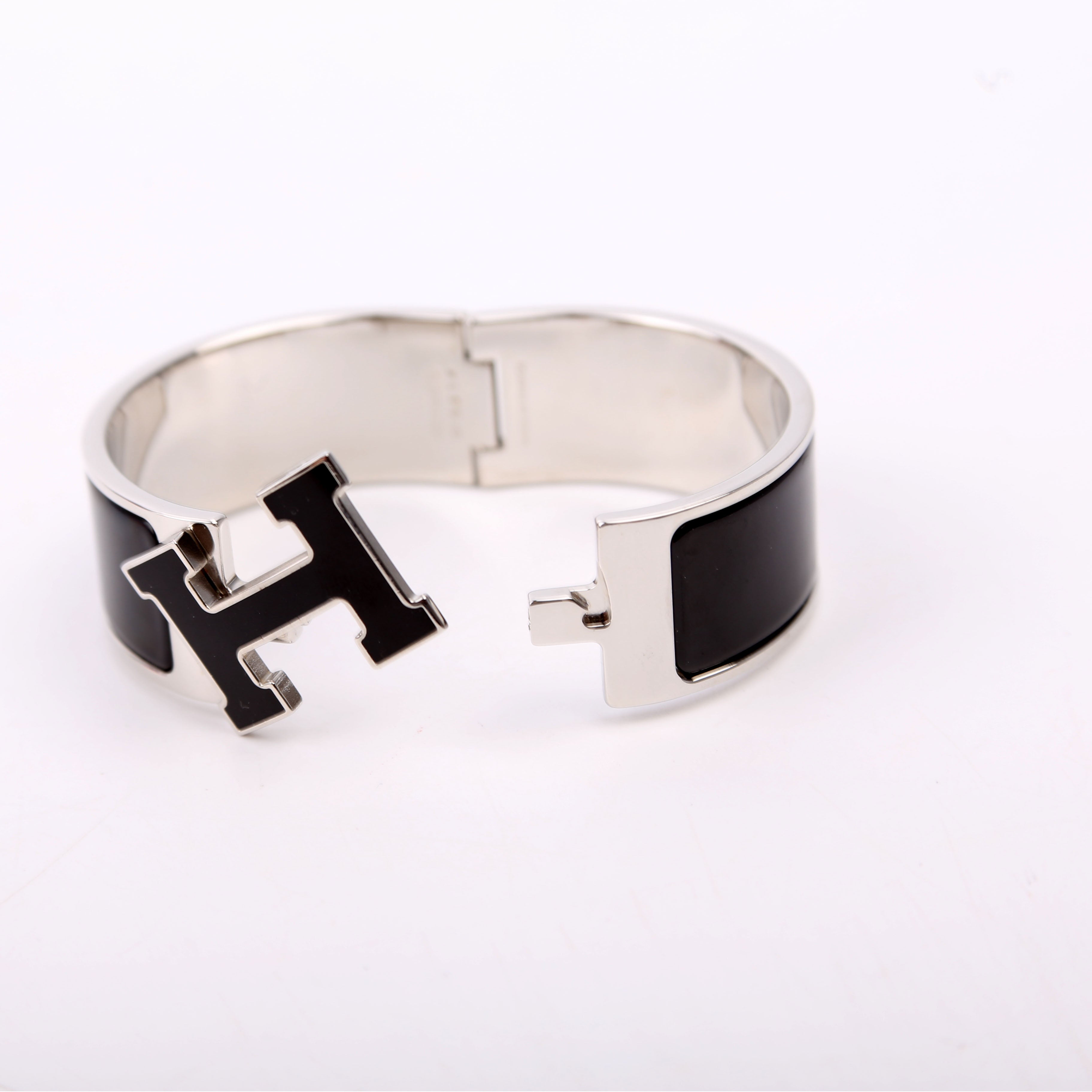 Clic Clac Wide GM Bracelet Silver/Black