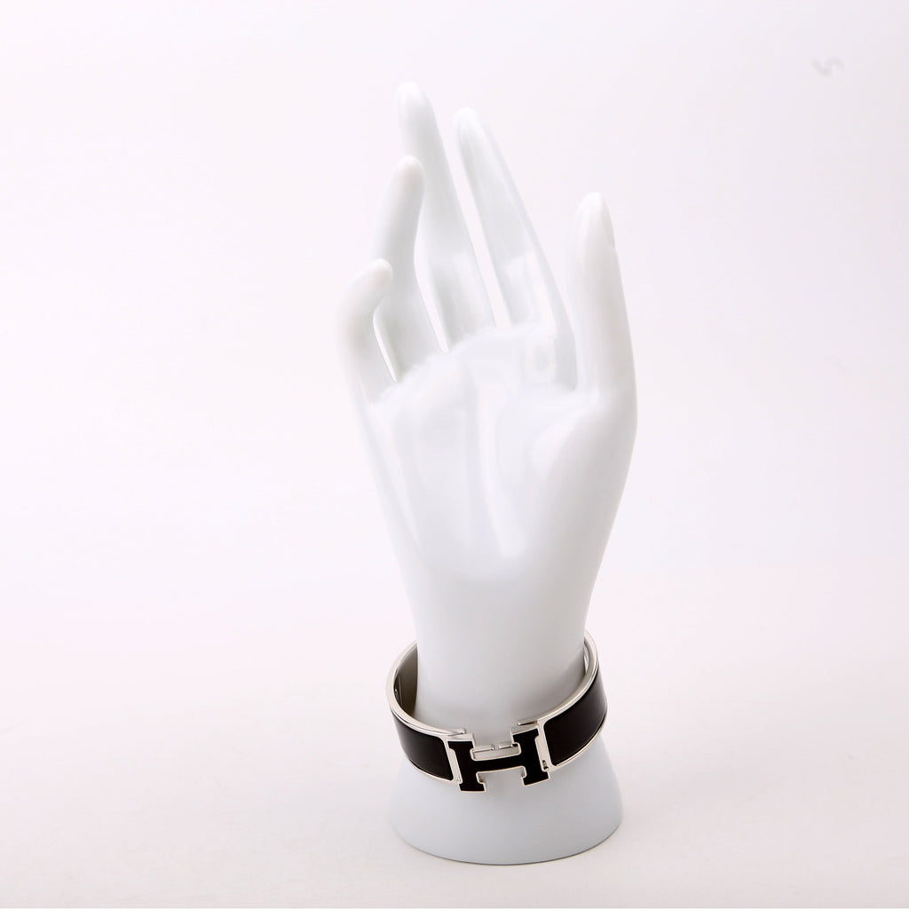 Clic Clac Wide GM Bracelet Silver/Black