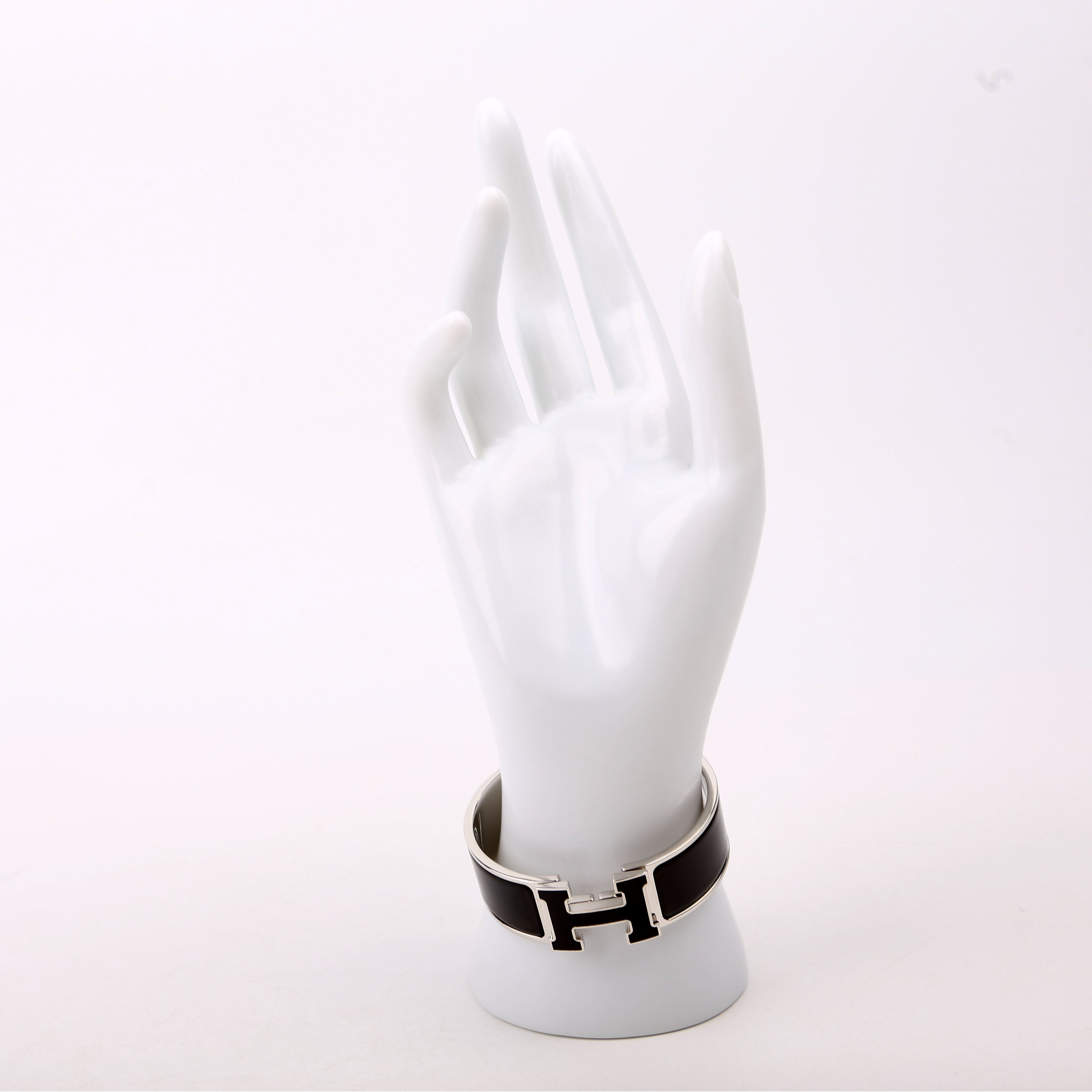 Clic Clac Wide GM Bracelet Silver/Black