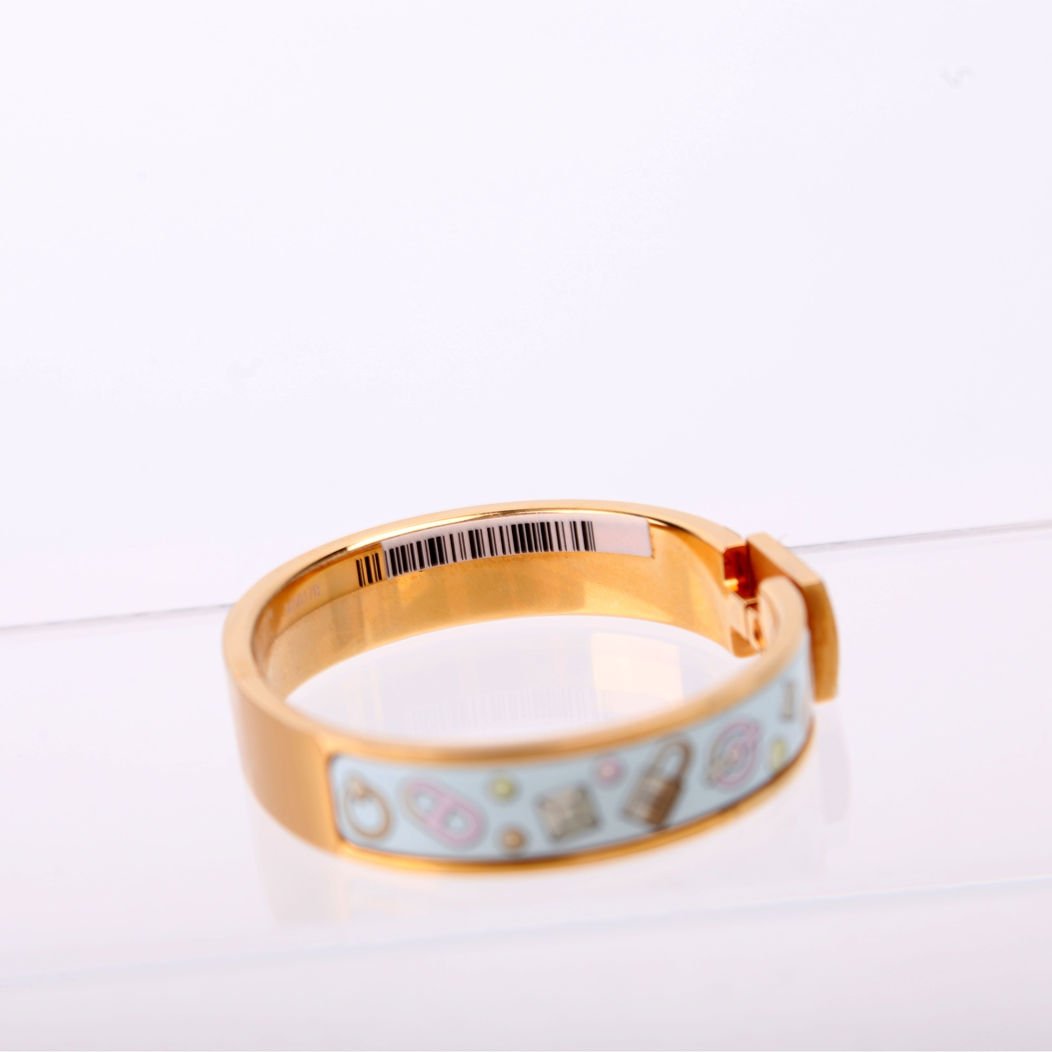 Locky Me Clic Narrow PM Bracelet Gold/Blue