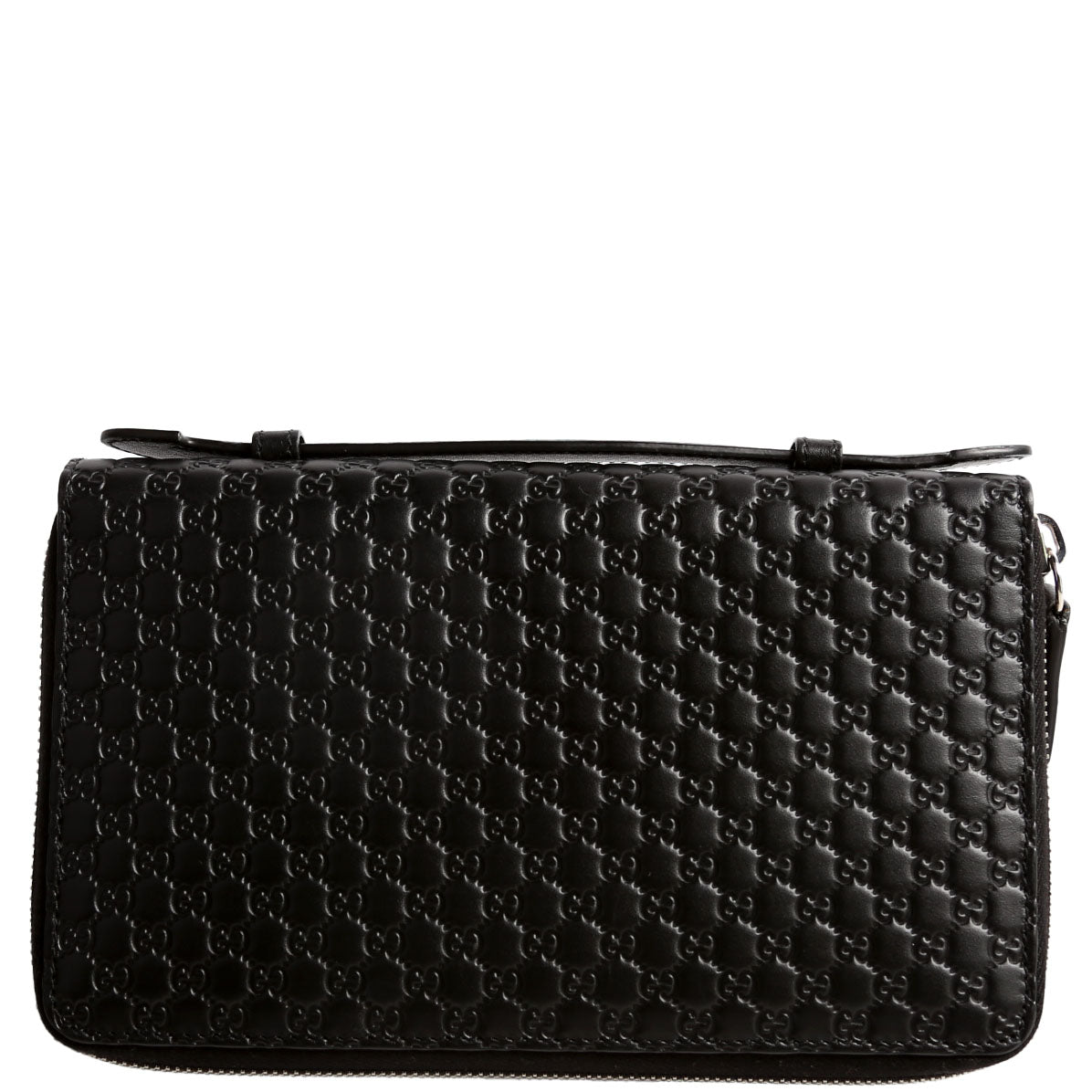 449246 Micro Guccissima Travel Wallet Black
