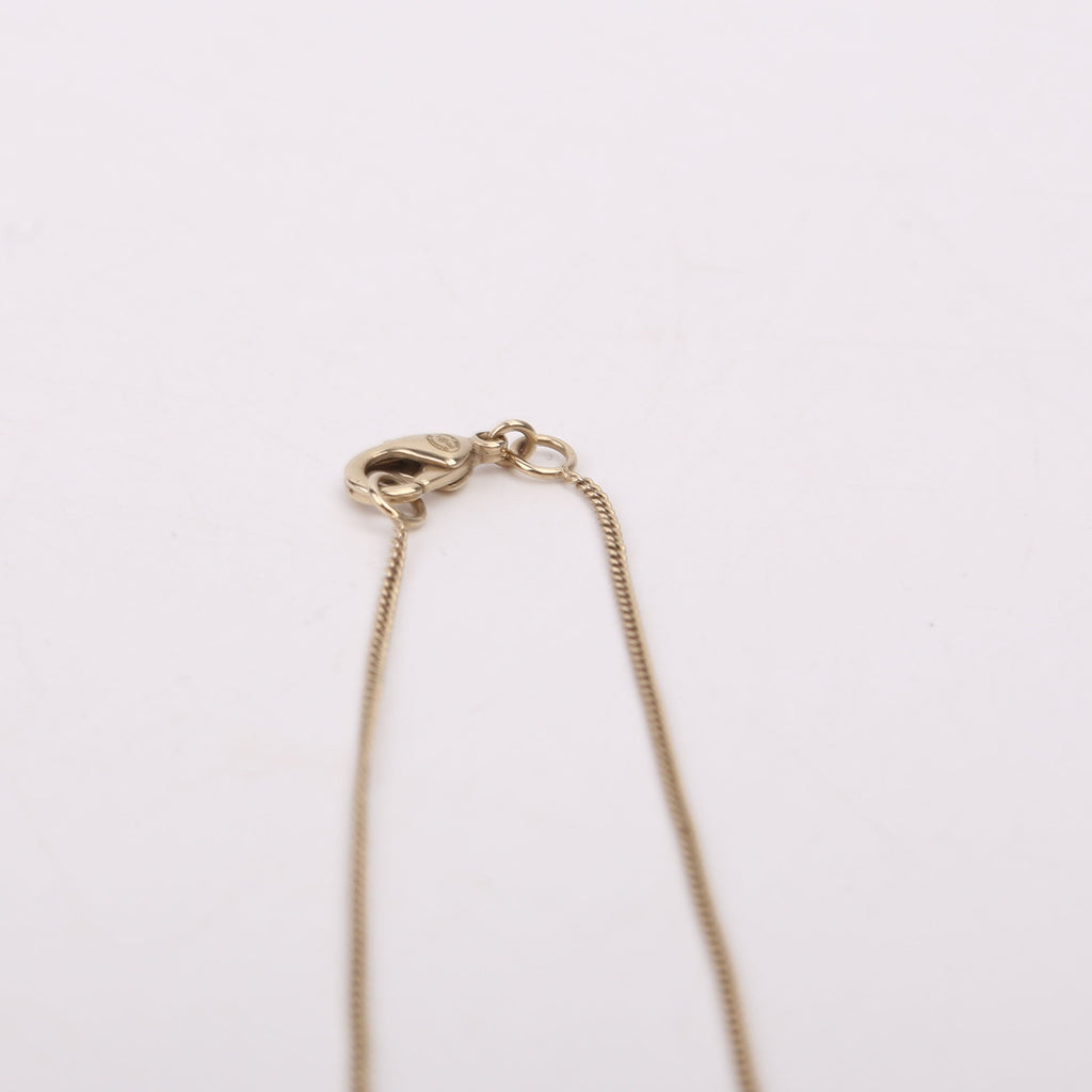 CC Pearl/Crystal Large Pendant Necklace Gold