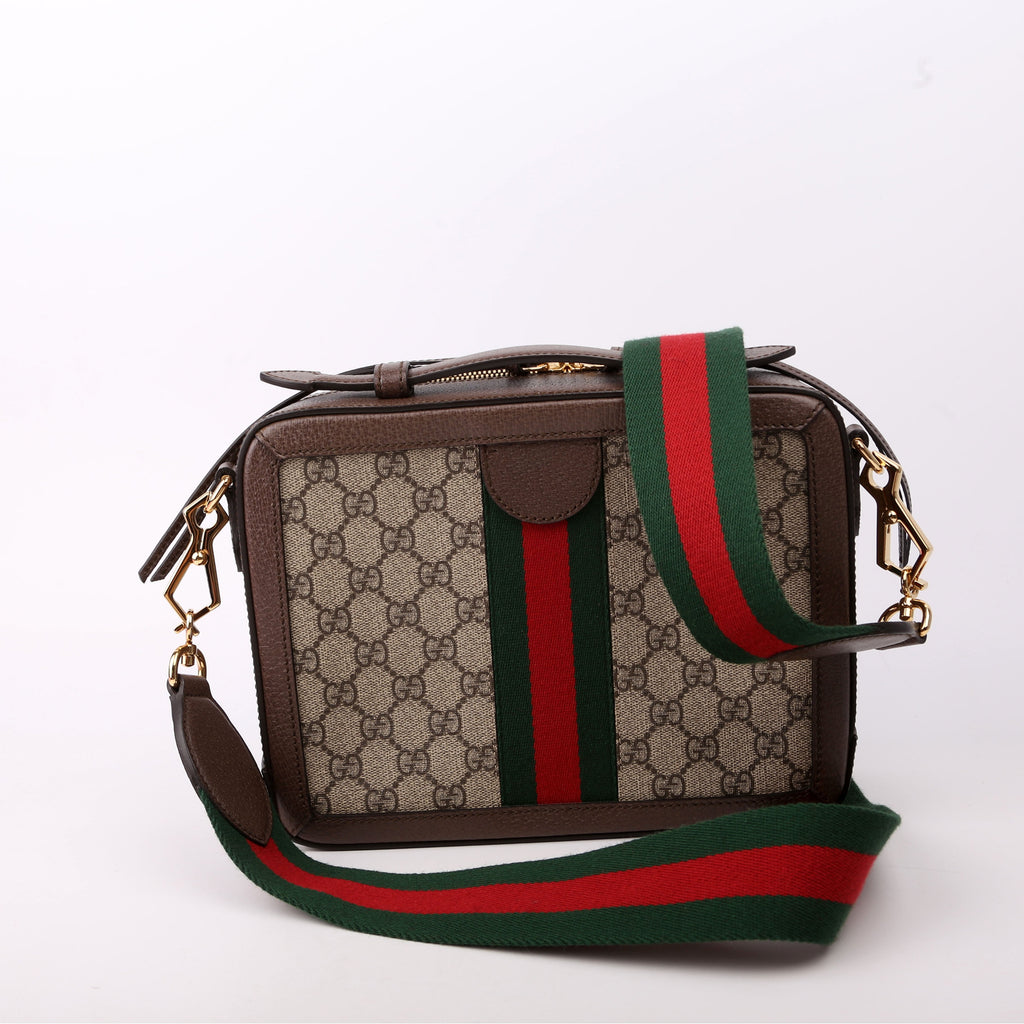 550622 Ophidia GG Small Shoulder Bag Brown