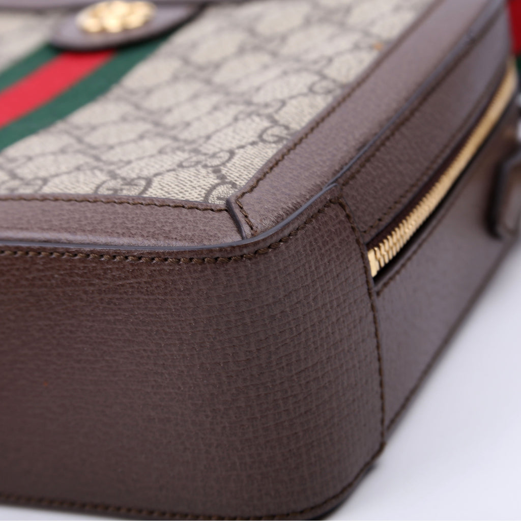 550622 Ophidia GG Small Shoulder Bag Brown