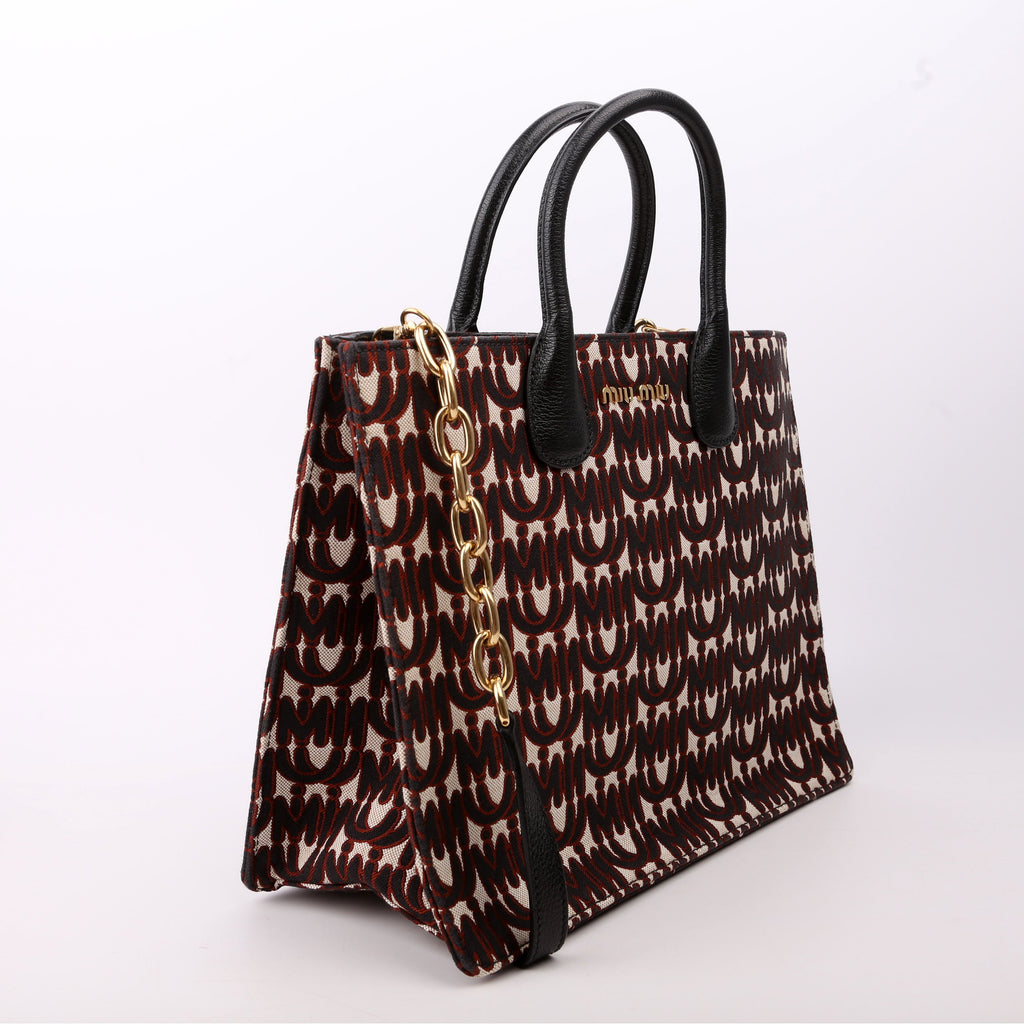 Madras Logo Tote Black/Red
