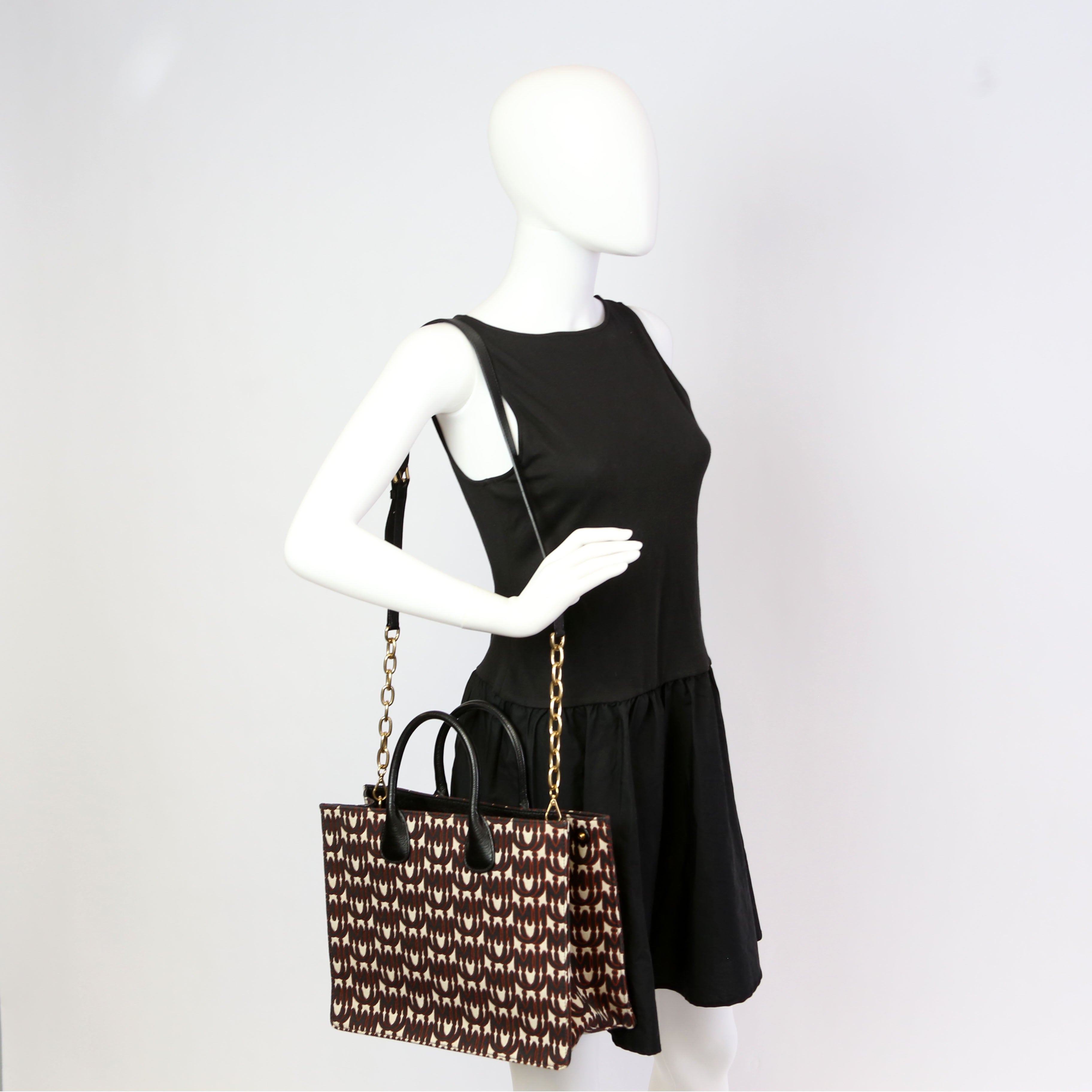 Madras Logo Tote Black/Red