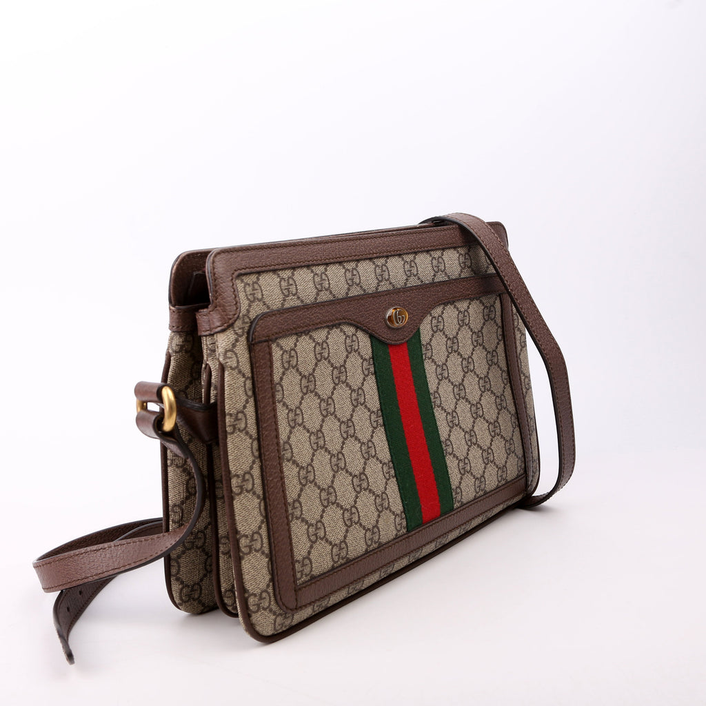 523354 GG Supreme Ophidia Medium Shoulder Bag Brown