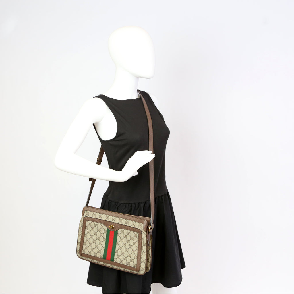523354 GG Supreme Ophidia Medium Shoulder Bag Brown
