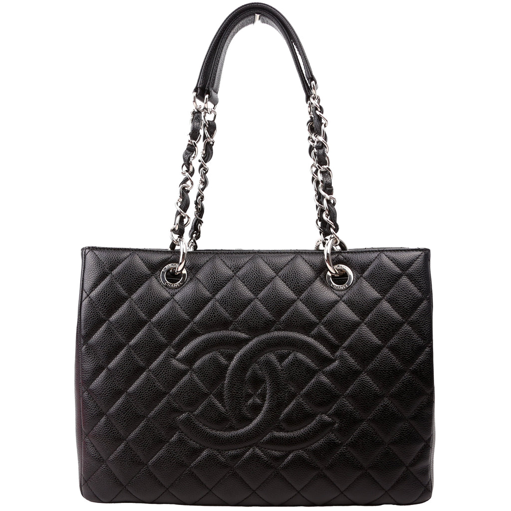 Grand Shopping Tote Caviar Black