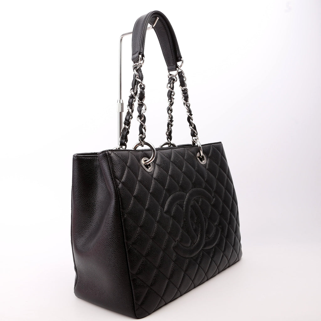 Grand Shopping Tote Caviar Black