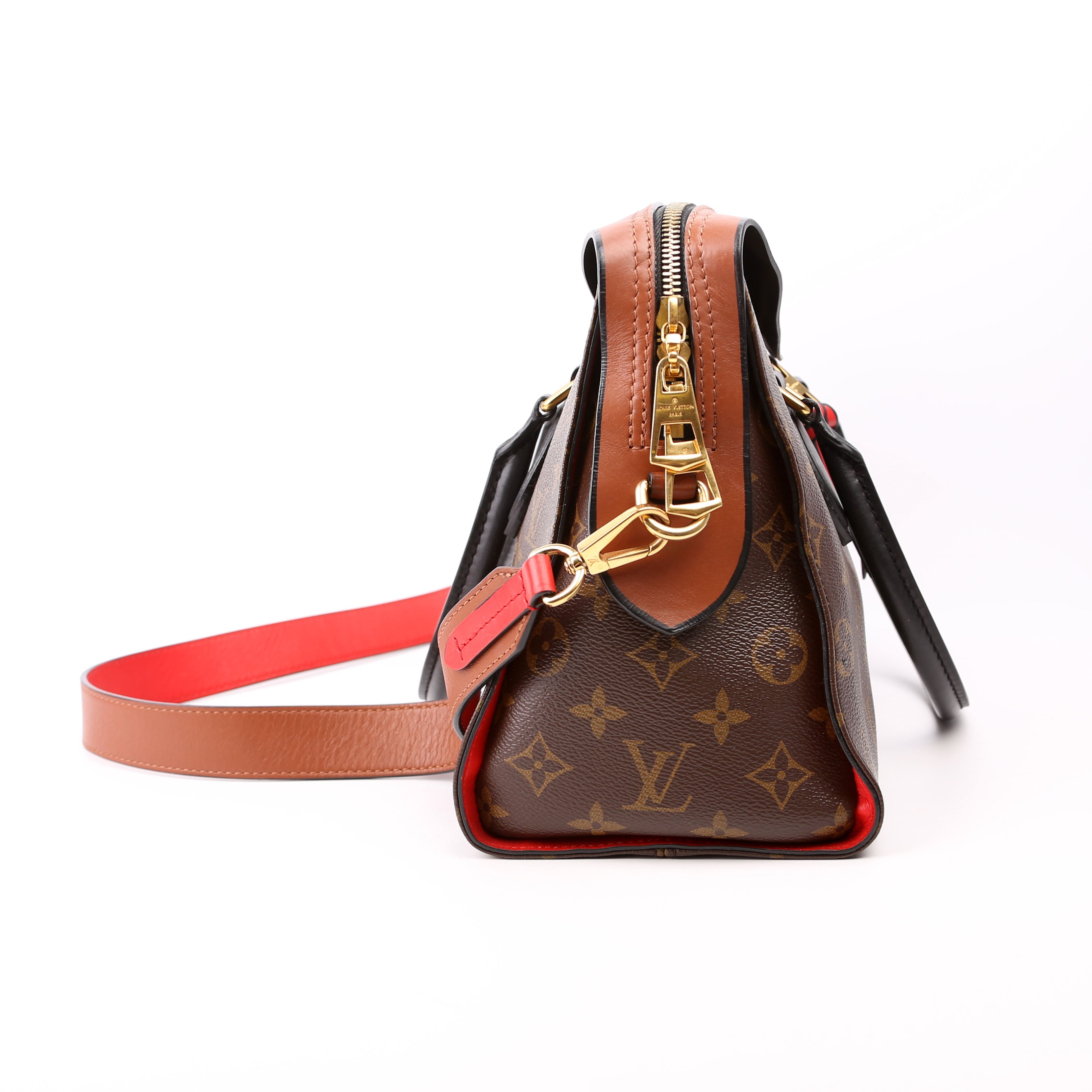 Tuileries Monogram/Leather Brown/Red