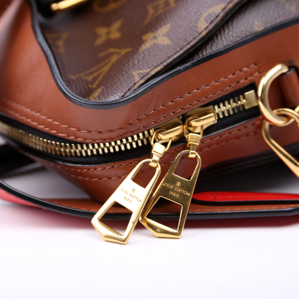Tuileries Monogram/Leather Brown/Red