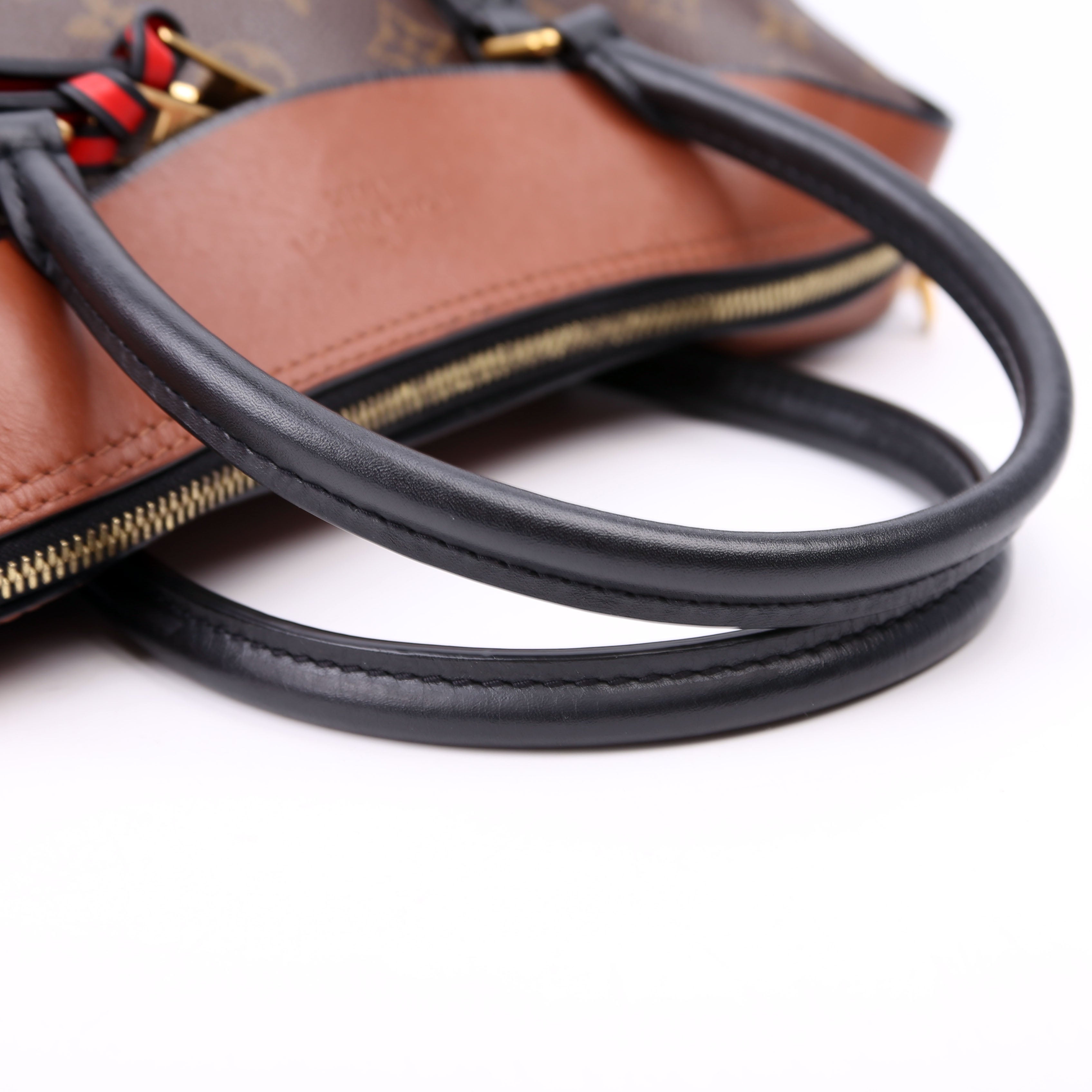 Tuileries Monogram/Leather Brown/Red