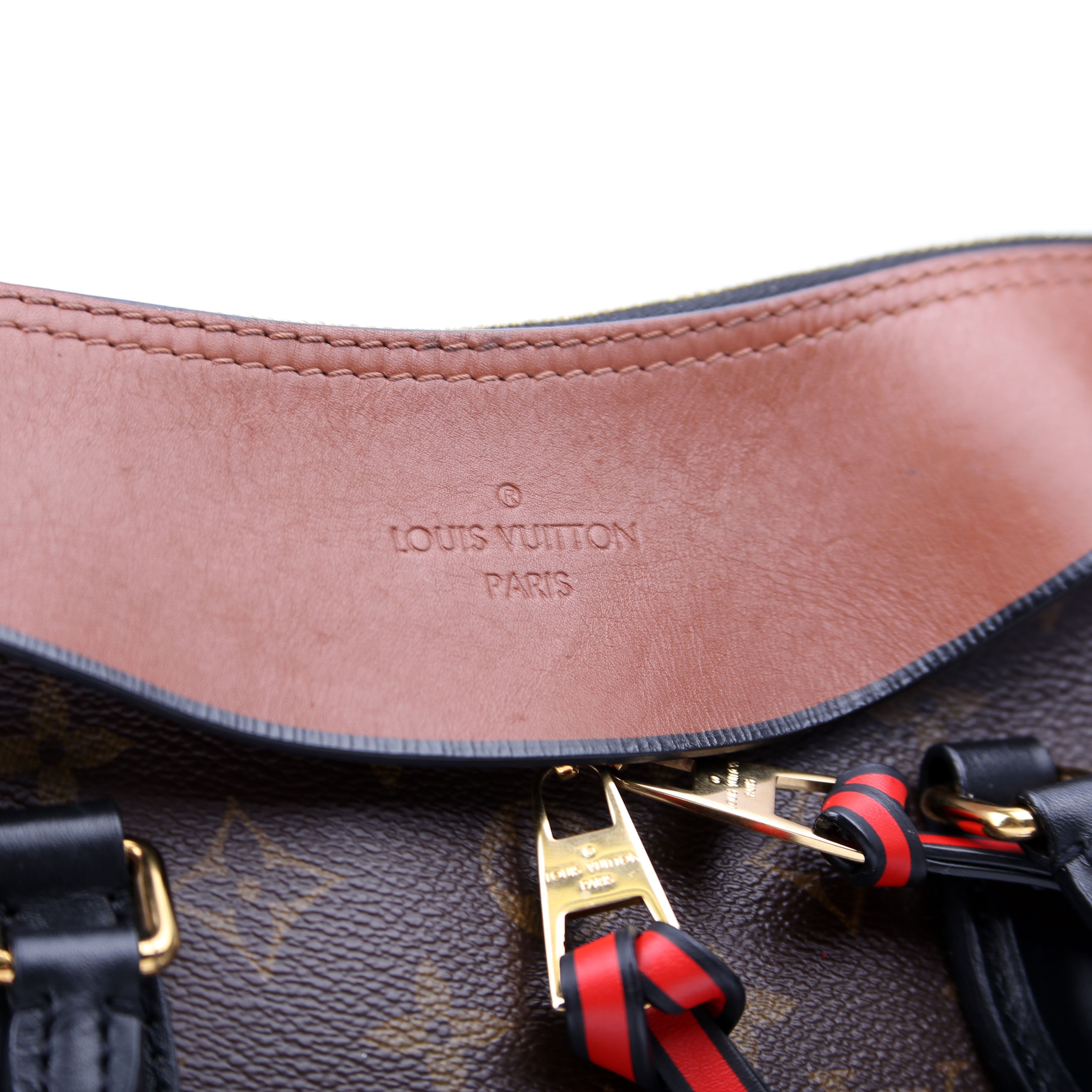 Tuileries Monogram/Leather Brown/Red