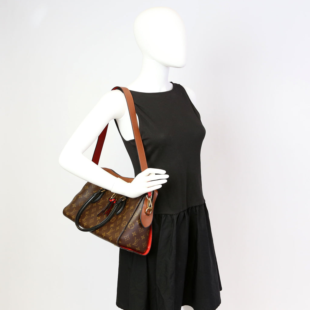 Tuileries Monogram/Leather Brown/Red