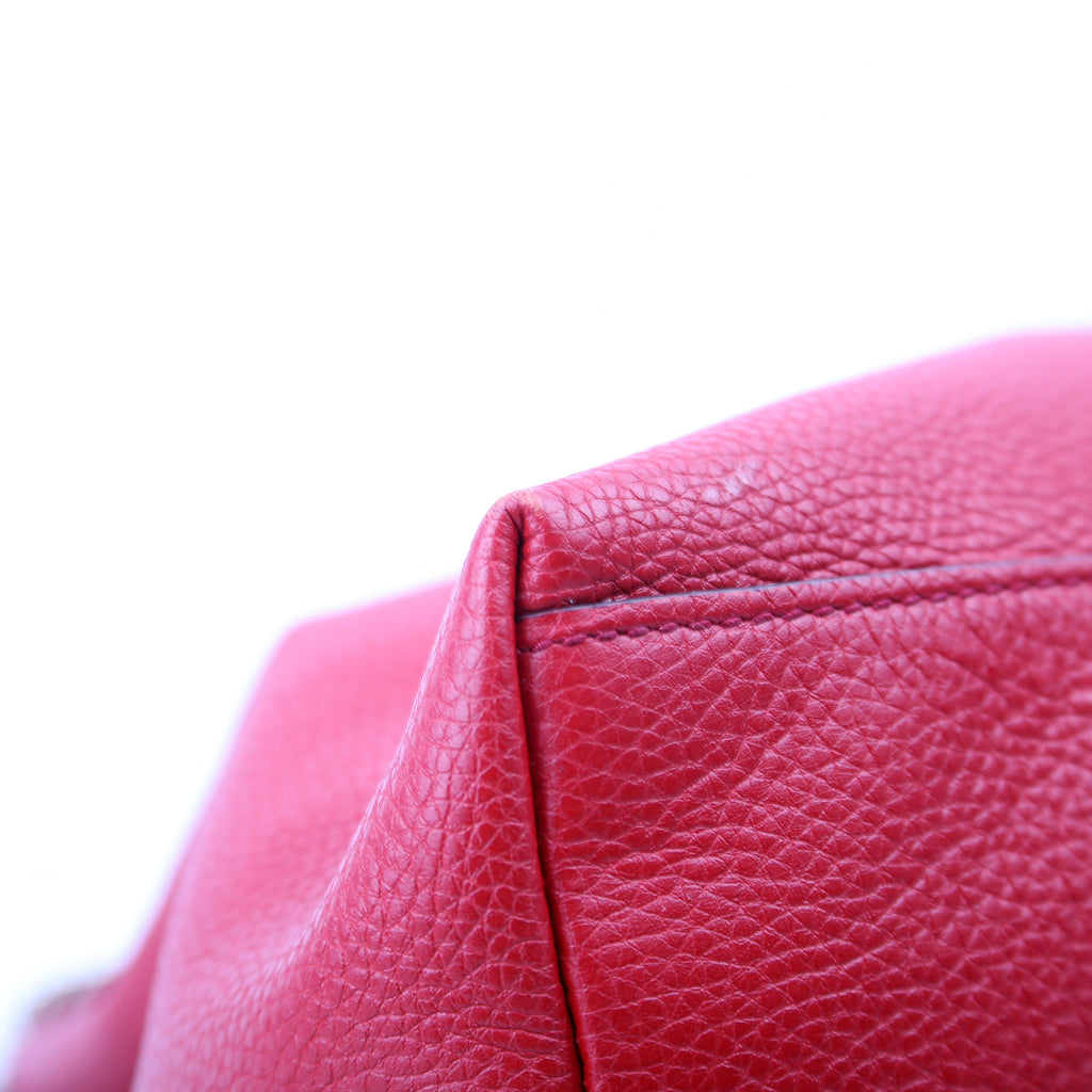 536196 Soho Leather Shoulder Medium Red