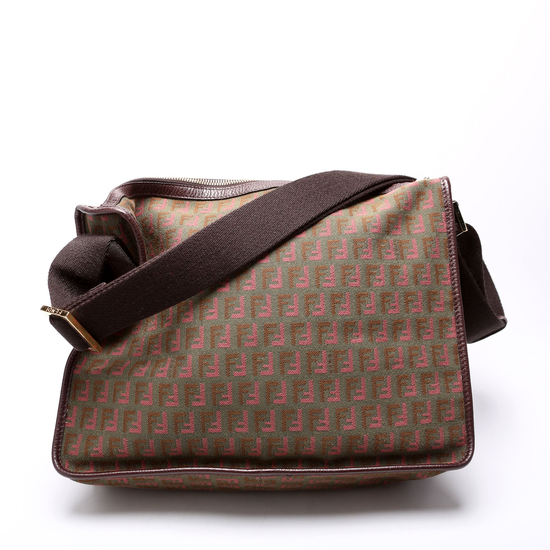 Fendi Zucchino FF Charm Shoulder Bag