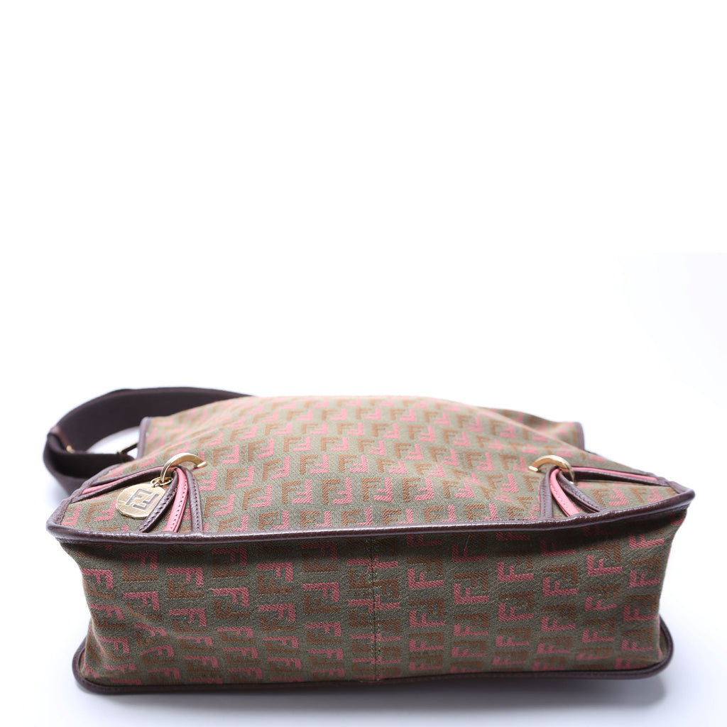 Fendi Zucchino FF Charm Shoulder Bag