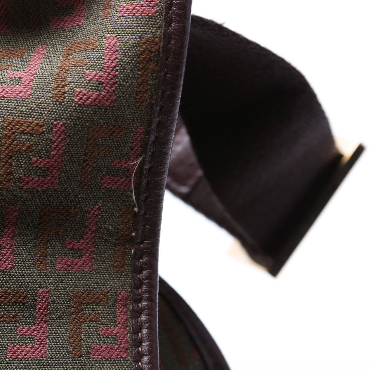 Fendi Zucchino FF Charm Shoulder Bag