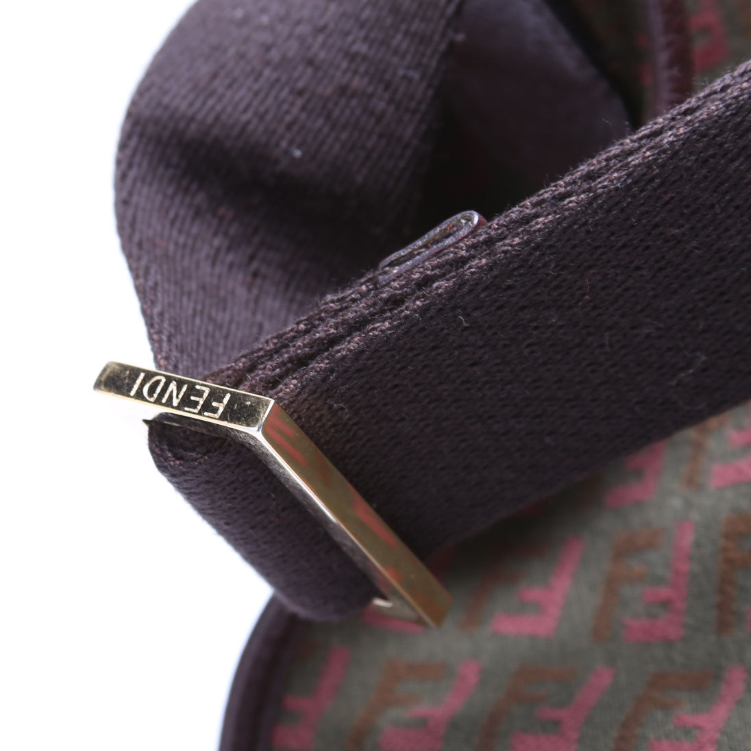 Fendi Zucchino FF Charm Shoulder Bag