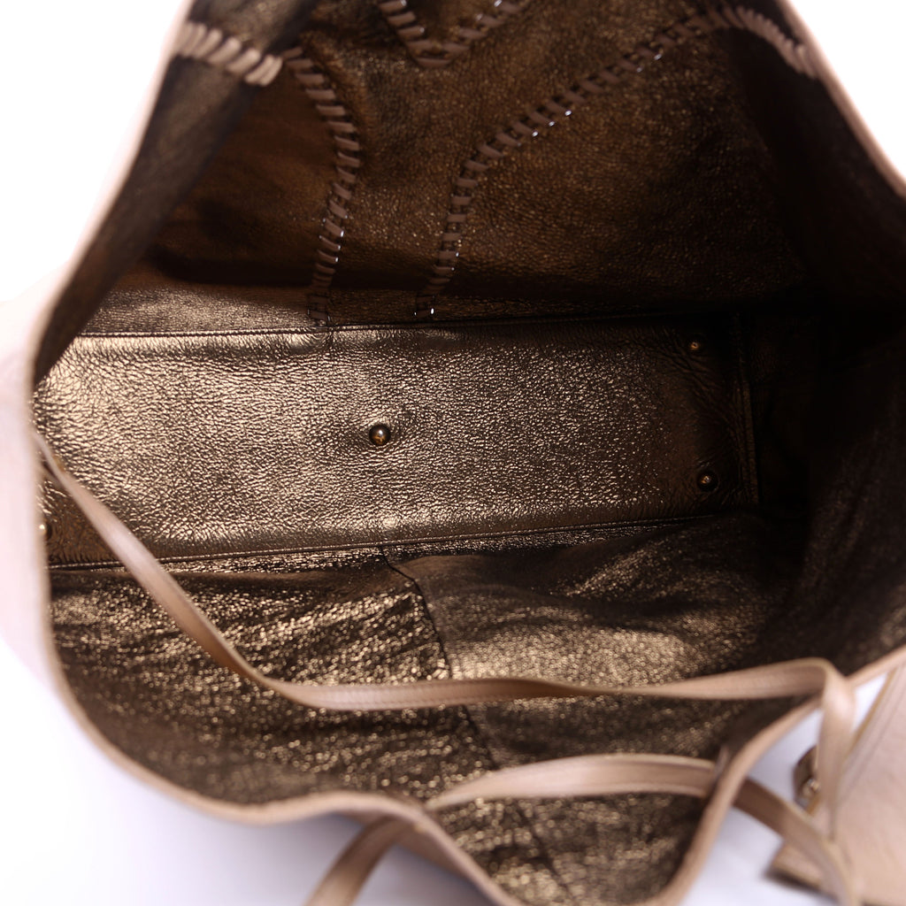 Neo Double Reversible Tote Leather Taupe