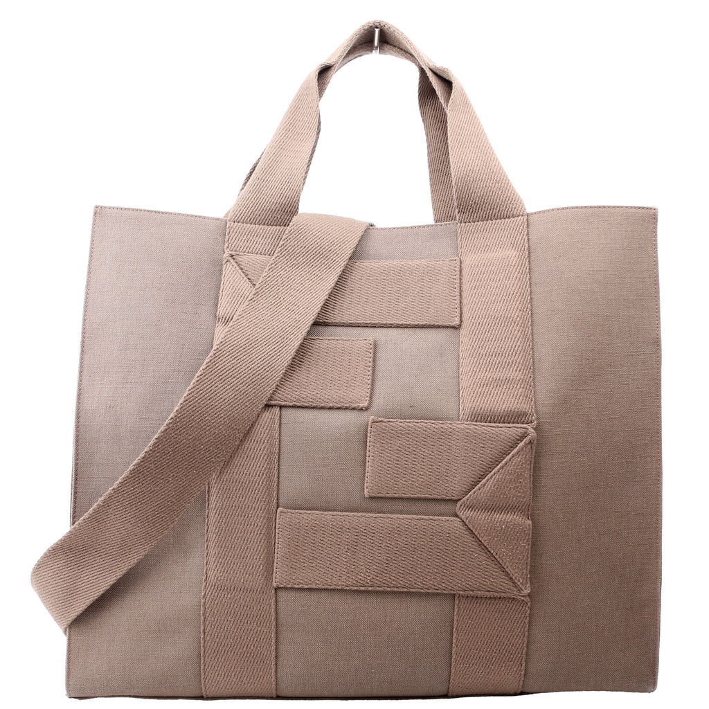 Fendi FF Shopper Canvas Large Taupe