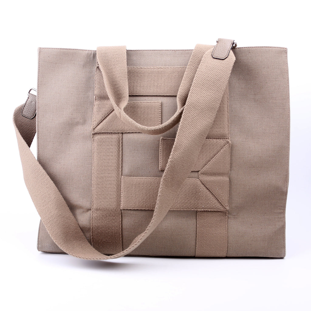 Fendi FF Shopper Canvas Large Taupe