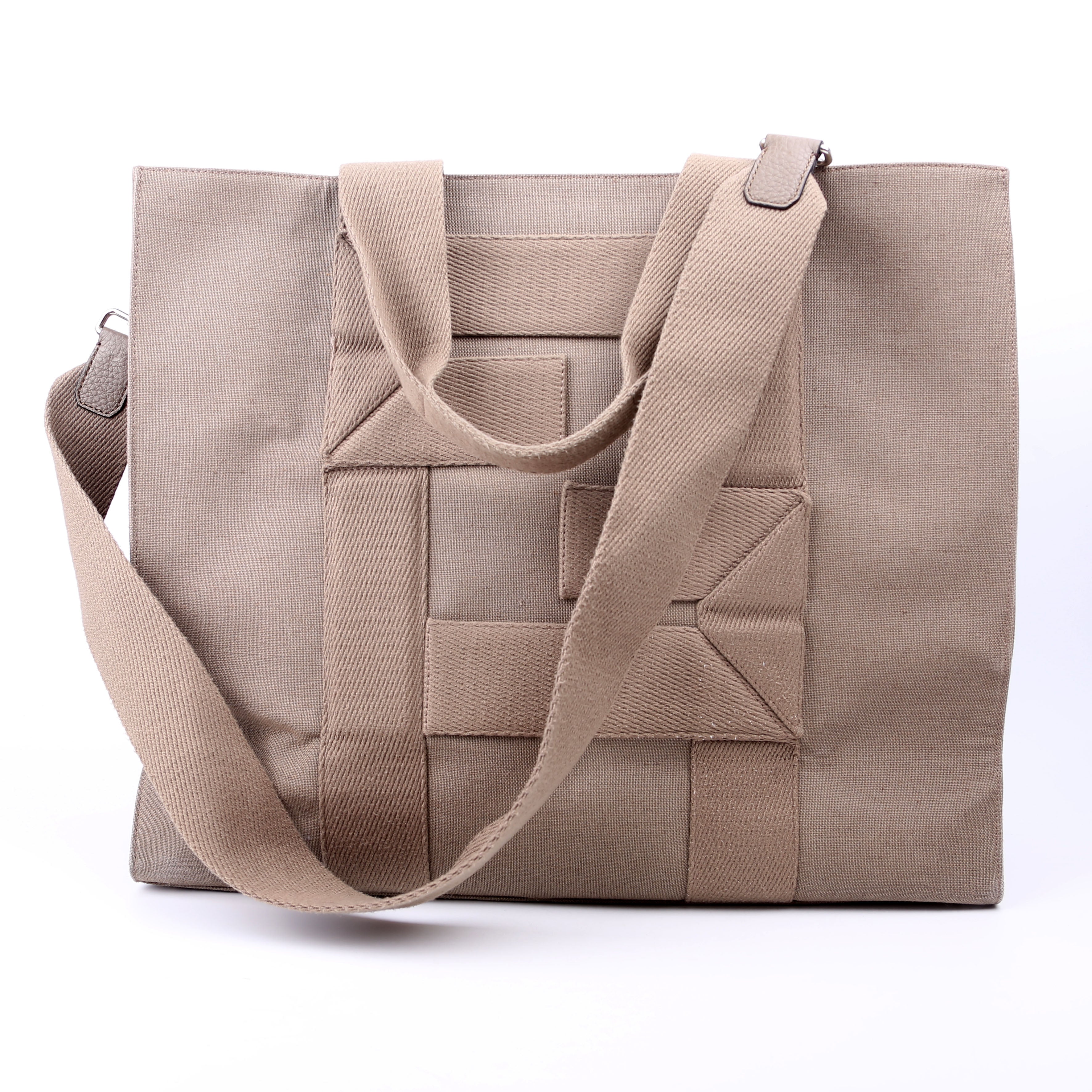 Fendi FF Shopper Canvas Large Taupe