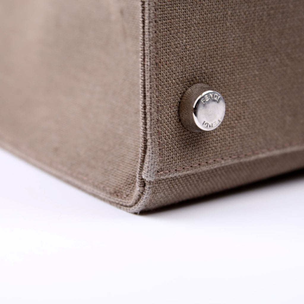 Fendi FF Shopper Canvas Large Taupe
