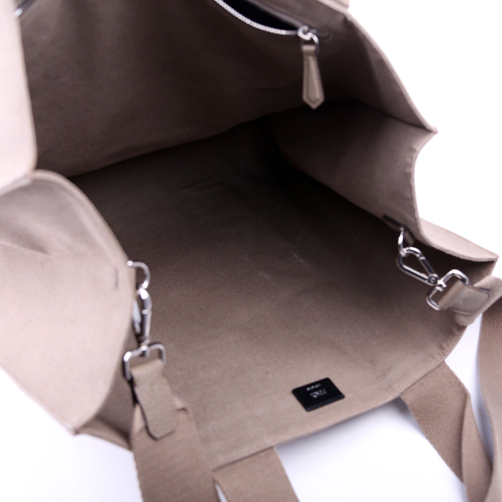Fendi FF Shopper Canvas Large Taupe