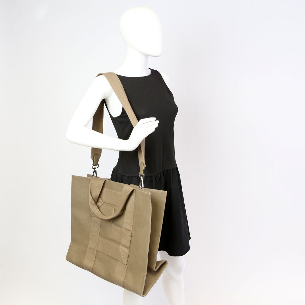 Fendi FF Shopper Canvas Large Taupe