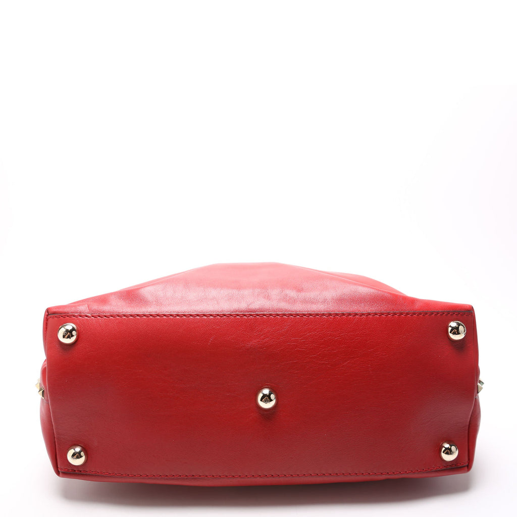 Rockstud Dome Satchel Red