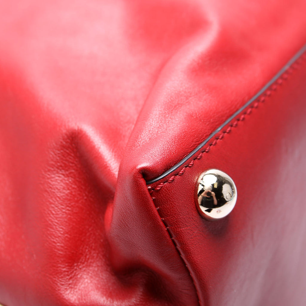 Rockstud Dome Satchel Red