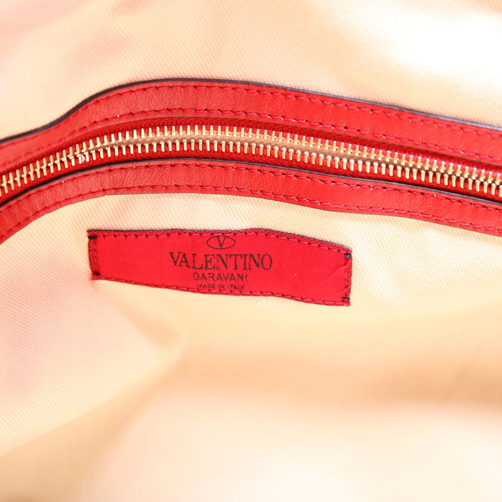 Rockstud Dome Satchel Red