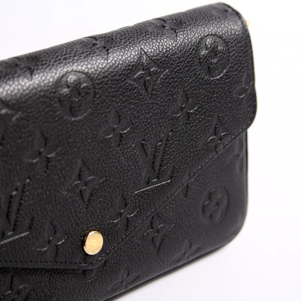 Pochette Felicie Empreinte Black