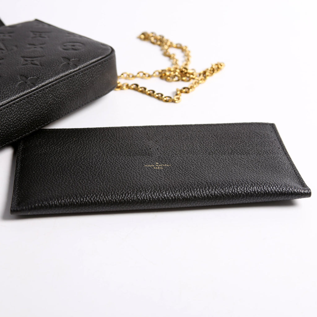 Pochette Felicie Empreinte Black
