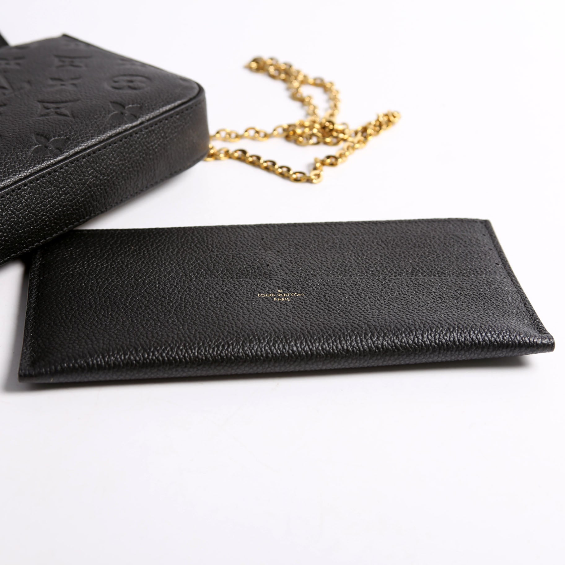 Pochette Felicie Empreinte Black
