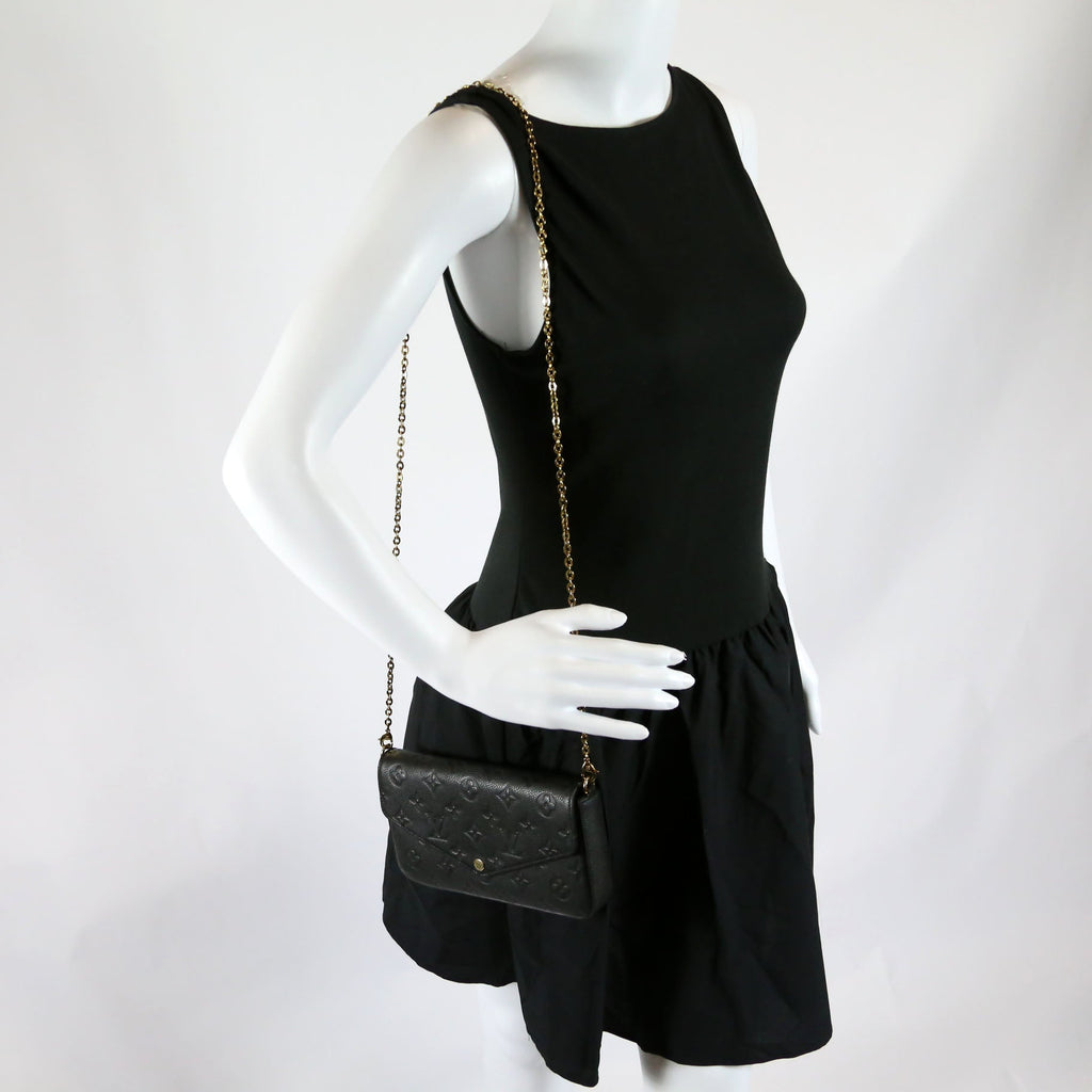 Pochette Felicie Empreinte Black